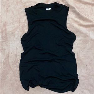 Black ribbed tank top